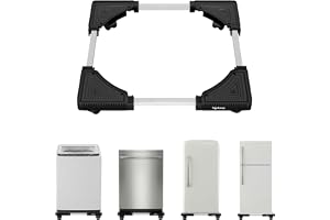 Lifelong Washing Machine Stand with Wheels 140 Kg Heavy Duty Adjustable Appliance Trolley for Fridge, Refrigerator, Dishwasher, Air Cooler & Microwave Movable Base with Lockable Wheels