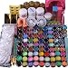 Fashion Gallery 84 Acrylic Glitter Powder Nail Art Brush Gel UV Sets Tips False Tips Kit