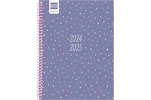 Finocam - Agenda Diva 2024 2025 Semana Vista Horizontal Septiembre 2024 - Junio 2025 (curso lectivo) + Julio y Agosto resumidos Stars Catalán