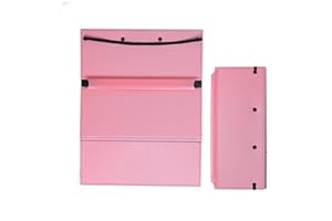 LSJX Klemmbrett faltbar, dreifach faltbar Klemmbrett A4 für Krankenschwestern Taschenformat für Krankenschwester, Büro, Krankenschwestern, Ärzte, Studenten (Rosa)