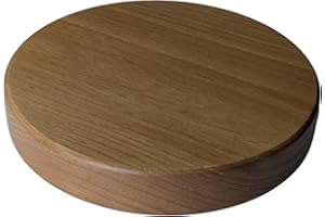 GRECA Peanas Circulares de Madera Maciza. Acabado Barniz Roble. Grosor: 3 cms. Diámetro 20 * 3 cms.