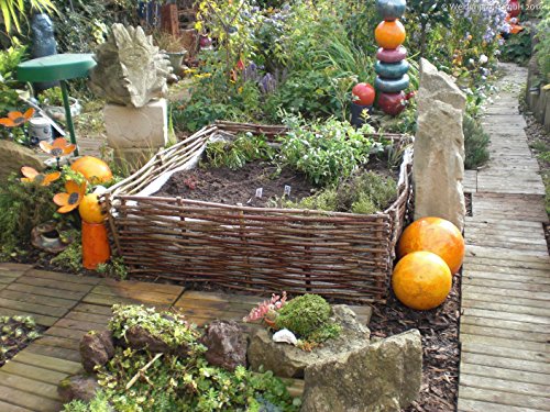 Robuste Beeteinfassung aus Haselnuss 100% natürlich (120 x 20 cm) - 2