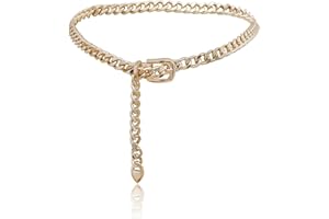 AABDTYYD Waist Chain Belt for Women,Metal O-ring Chain Waist Belt for Women,Waist Chain Belts Party Body Chains,Adjustable Multi Layer Body Link Chain Belt Fashion Bling Waist Belt for Dress,Pants,Coat.