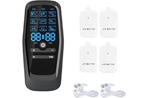 XdealCozyxc Tens Machine for Pain Relief, 9 Massage Modes Period Simulator Machine for Men Back Knees HIPS (4 Pads)