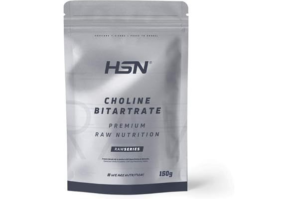 Choline Bitartrate en Poudre de HSN | Nootropique Naturel pour la Fonction Cognitive | Aide à se Concentrer et a Étudier | Favorise la Mémoire | Végétalien, 150g