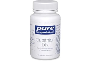 Pure Encapsulations - Glutathion Dtx 250mg - Haute absorption - Antioxydant - Complément Alimentaire - 60 capsules