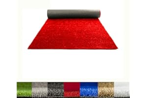 LUCATEX IBERICA Césped artificial Roma 8mm 1x5m Rojo | césped artificial de colores azul, rojo, blanco, verde.. | Césped artificial ideal decoraciones de interior o exterior con fácil instalación