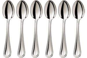 ANNA FLOWERS Set 6 Pezzi di Cucchiaino da Caffè In Acciaio