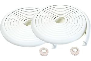TUKA-I-AKUT TUKA 10 Mètre Rouleau en Mousse, L-Forme Protecteurs Bords de Table, Super Souple Anti Choc Mousse Bord Protecteur, Sécurité Bébé Enfants Protections Rebords(2x5m) Off Blanc, TKD7000-2X Off White