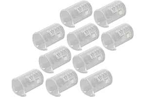 FTVOGUE Lot de 10 Béchers en Verre Borosilicaté, 10 ml, Gradués, pour Laboratoire et Cuisine, avec Échelle Claire