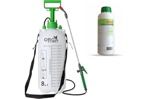 ORGA ECO-FRIENDLY Gallup Weedkiller 1L +Garden Sprayers (8-L) Sprayer Pump Action, Weed Killer, Water Pump Sprayer, Ideal with Pesticides, Insecticides, Fungicides