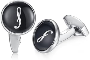 HONEY BEAR Briefe Initialen Buchstabe manschettenknöpfe Herren Edelstahl Hochzeit Cufflinks Manschettenknopf Schwarz