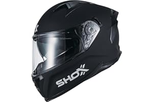 SHOX HELMETS Shox Rapid Motorcycle Helmet ECE 22.06 Approved Unisex Full Face Street Sport Touring Bike Motorbike Riding Protective Crash Lid Solid Plain