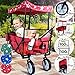 Produktbild Jago Bollerwagen | faltbar, 4 Räder, mit Dach, max. 100kg, 115x55x66cm, Farbwahl | Handwagen, Gartenanhänger Gartenwagen, Transportwagen, Strandwagen