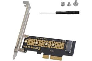 Maxhood M.2 NVME to PCIe 4.0 x4 Adapter, with Aluminum Heatsink Solution, NVME/AHCI SSD to PCIe Expansion Card Support 2230/2242/2260/2280 SSD, PCI-E X4 X8 X16 Slots