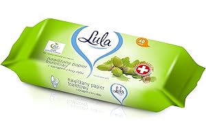 LULA Nawilżany papier toaletowy z ekstraktem z kory dębu 40szt