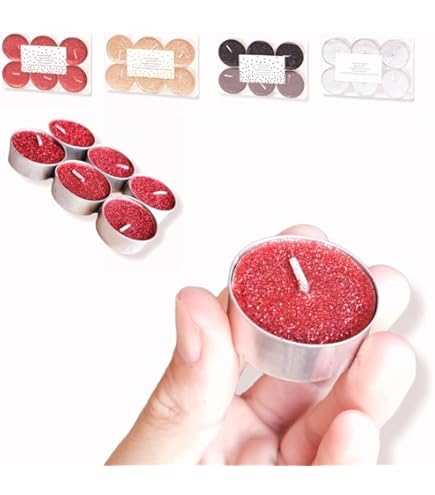 Candeline Glitterate MIK Funshopping - 24 Pezzi Argento, Diametro 4cm, Senza Fuliggine, Per Natale E Feste - Foto 4