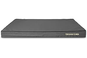 THE DOG'S BALLS The Dog's Bed Replacement Outer Cover (No Mattress) for The Dog's Bed Orthopaedic, Washable Oxford Fabric, XXL 10cm (Grey with Black Piping)