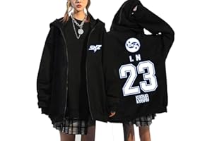 XYYYHTL Straykids Hoodie Women Hooded Sweatshirts Stray Kids ATE Casual E-Girl 90s Oversized Jacket Harajuku Streetwear Top BangChan Lee Know Changbin Hyunjin Han Felix Seungmin I.N