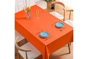 Stfery Home Tovaglia Rettangolare Arancione Scuro Vingi Tovaglie 140x220 Tinta Unita Pvc Tovaglie Da Cucina