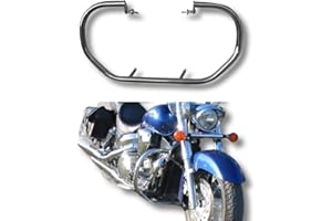 BIKEMASTERSUK MOTORCYCLE PARTS & ACCESSORIES BM UK | VTX1300 | Protezione motore in acciaio inox per barra degli urti Moto Highway Engine Crash Bar Protector Protezione Motore - Honda VTX 1300 Retro/Custom