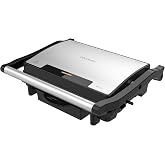 Cecotec Rock'nGrill Rapid. 1500W, Surface 24.5 x 17.2 cm, RockStone Coating, Adaptable Top Plate, Grease Tray