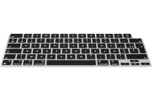 kwmobile Protection pour Clavier Compatible avec Apple MacBook Pro 16" (2023) M2 A2780 / M3 A2991 - Protection Clavier Ordinateur AZERTY (FR) en Silicone - Noir