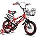 Produktbild Kinderfahrräder Guo Shop 2-3-5-6-8 Jahre Alt Jungen Mädchen Kinderwagen 12/14/16/18 Zoll mit Flash-Trainingsrad und Wasserkocher (Farbe : Rot, Größe : 18")