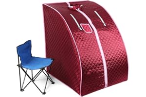 OHMG Mini Tragbare Mobile Sauna,1000 W Tragbare Sauna Infrarot Sauna, infrarotkabine Sauna Dampfkabine Personal Spa Trockene Saunaheizung