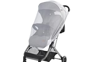 AUMAYCO Universelles Kinderwagen Moskitonetz, 2 Stück, Kinderwagen Insektennetz mit Elastischem Rand, Mückennetz-Schutzabdeckung für Kinderwagen, Buggy, Kinderbett, Autositz, Reisebett, Weiß.