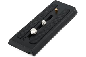 lasuroa Szybkozłączka do Statywu, Uniwersalna Płytka Montażowa do Aparatu ze Śrubami 1/4" i 3/8", Kompatybilny Adapter Szybkiego Łączenia Głowic Statywowych 501PL, GM001, M002, GM006