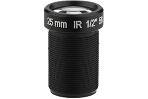 Fosa - Lente per videocamera CCTV, 5 milioni di pixel, lunghezza focale 25 mm, visione notturna, obiettivo IR universale per videocamere. M12 x 0,5 IP come Gopro, XiaoMi, Firefly, SJCAM