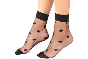 Charmaine Ankle-High Sheer and Patterned Socks for Women