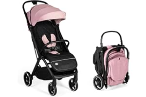 MS BabyWorld – iWalk Autofolding – Silla de paseo ligera 0-48 meses (22 kg) | Plegado automático | Amortiguadores | Capota XXL | Ruedas grandes | Reclinación total