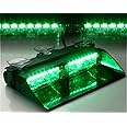 XT AUTO Car 16-led 18 Flashing Mode Emergency Vehicle Dash Warning Strobe Flash Light Green