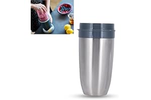 EULBEVOLI Kubek do blendera, stal nierdzewna Łatwa w instalacji Wymiana miski blendera, o dużej pojemności, pojemnik na kubek do blendera, kompatybilny z NutriBullet 600 W 900 W 1000 W
