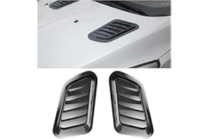 CGEAMDY ABS Tomas Aire Capó Delantero Del Coche, Cubierta Protectora Para Rejilla Entrada Aire Del Coche, Toma De Aire Decorativa Para El Capó Del Coche, Universal Car Air Flow Capó (Negro Carbón)