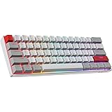 NEWMEN GM610 60% mechanische Tastatur kabellose Gaming-Tastatur Bluetooth NKRO mit extra Tastenkappen-Set,RGB-Hintergrundbele