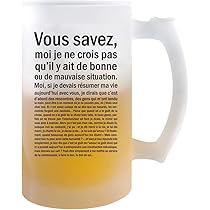 Chope De Bière Bretonne Humoristique 'J'peux Pas' - Verre à Bière 470 Ml, Imprimé En France - Cadeau Original