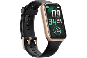 Muzaria Fitness Tracker with Heart Rate, Sleep Tracking, Blood Pressure and Blood Oxygen SpO2, 1.47" Touch Screen Activity Tracking IP68 Waterproof Smart Watch for Women Men