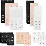 ANNTIM 12 Pezzi Estensioni Reggiseno, Prolunga Reggiseno 3 Ganci e 2 Ganci, Gancetti Reggiseno, Prolunga Reggiseno Accessori 