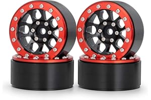 ZUOLAN XUNJIAJIE Set of 4 1.9 RC Wheel Rim Rings Beadlock Wheel Rim for 1/10th RC Crawler Axial SCX10, SCX10-ii 90046, SCX10-III, TRX4 Model Car