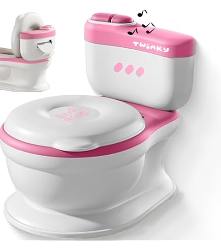 Vasino 2 In 1 Con Paraspruzzi - Portatile, Per Bambini 6 Mesi-5 Anni, Rosa - Foto 4