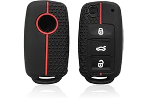 SYHSYC Custodia per Portachiavi in Silicone Senza Chiave per Telecomando compatibile con VW Volkswagen Tiguan Golf Polo Jetta Passat Copri Telecomando Chiave Auto Copri Chiavi Macchina con 3 tasti