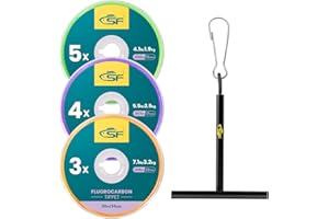 SF Línea de fluorocarbono Transparente Tippet para Pesca con Mosca, líderes, Trucha, 75 m, 100 m, 0 x 1 x, 2 x, 3 x, 4 x, 5 x, 6 x 7 x