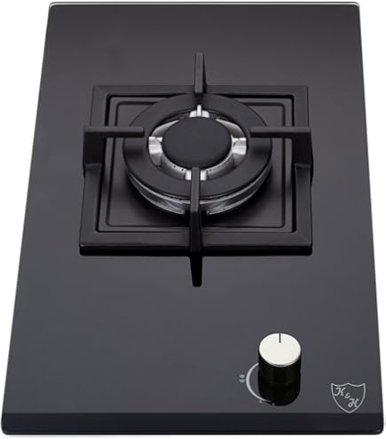 PS-1 Gaskocher 4,2 KW Mit Glasfeld – Inkl. Gasschlauch & Druckminderer, Piezo-Zündung, Für Camping