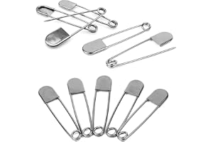 10 st 13 cm kraftiga jumbo säkerhetsnålar rostfritt stål silver säkerhetsnålar för tvätt, filt, nyckelring, utomhusutrustning