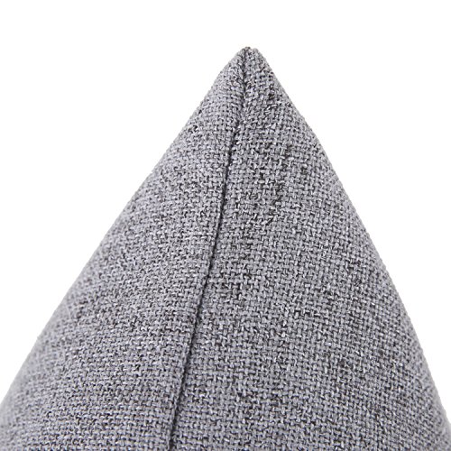 Deconovo 4er Pack Leinenkissenbezug Kissenhülle Kissenbezug 45×45 cm Grau - 6