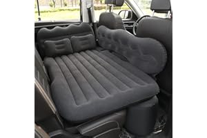 Benkeg Materassino da viaggio gonfiabile per auto Materassino da campeggio all'aperto per la casa Materassino ad aria posteriore più floccato per SUV