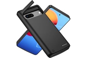 Giabuao Akkuhülle für Google Pixel 7, 10000 mAh Schlanke Wiederaufladbare Ladehülle, Erweiterte Ladehülle, Backup-Akkuladegerät, Tragbare Powerbank für Pixel 7 (6,3 Zoll) – Schwarz